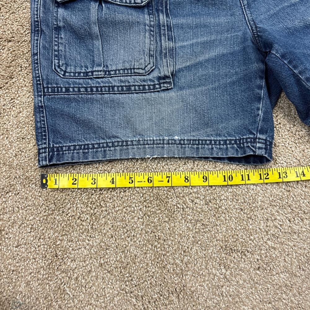 Vintage Y2K Croft & Barrow Faded Denim Cargo Shorts Jorts Size 38 (Fits Size 36) - Picture 10 of 10